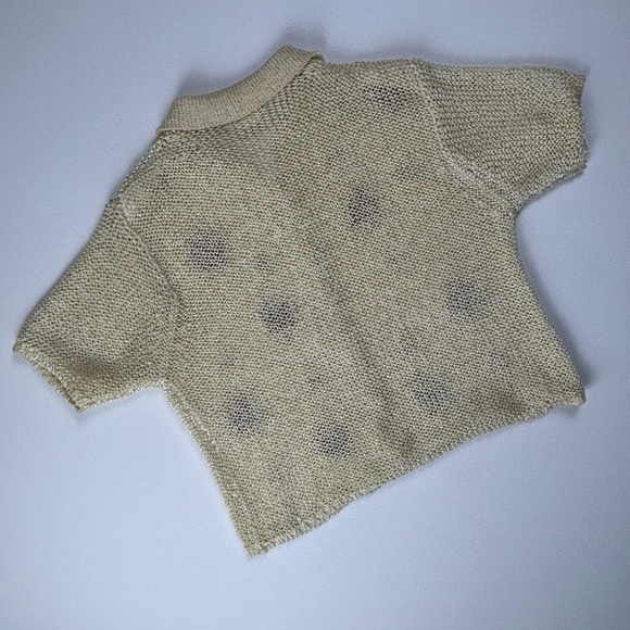 Vintage Knit Top with Floral Detail - Picture 2 of 4